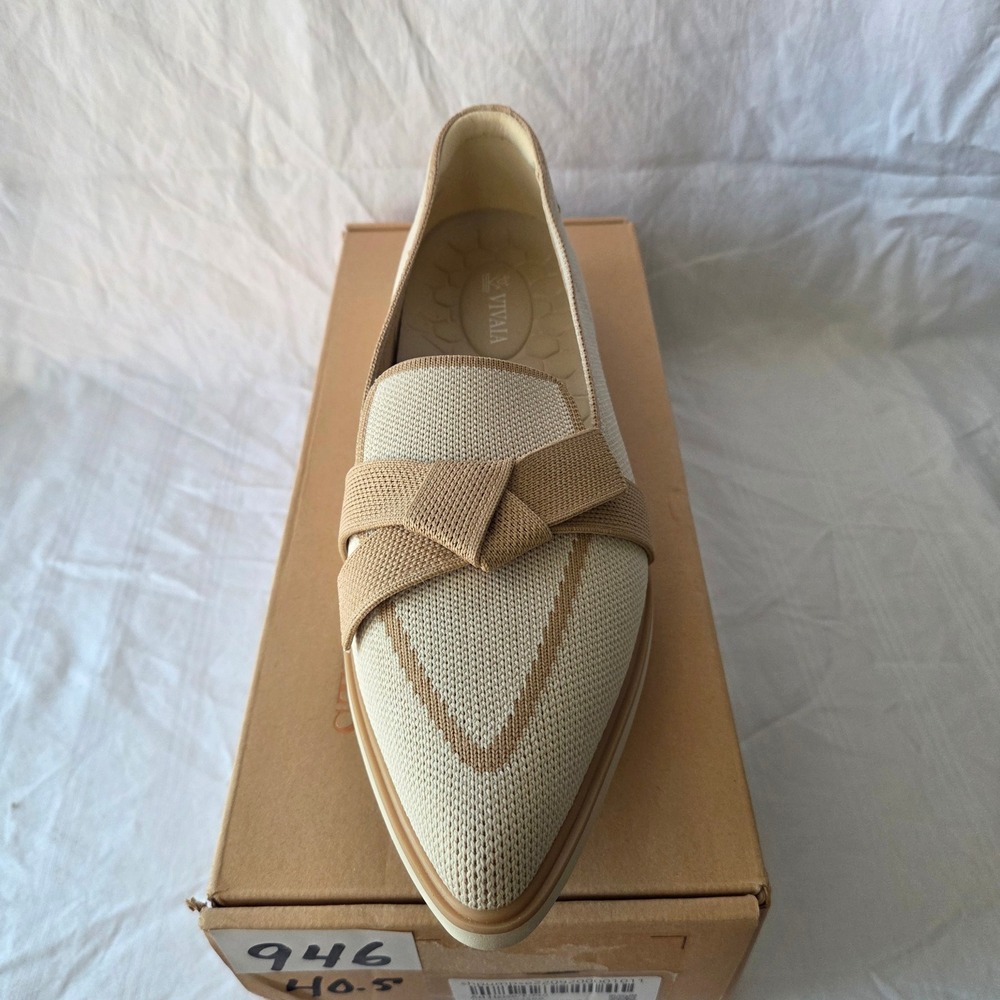 VIVAIA Michelle 2.0 Pointed Toe Bow Loafers Knit Comfort Flats EU 40.5 US 9.5 - Picture 10 of 15